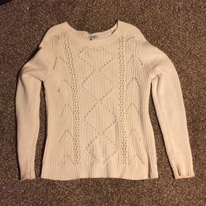 Cream Color Old Navy Cable Sweater